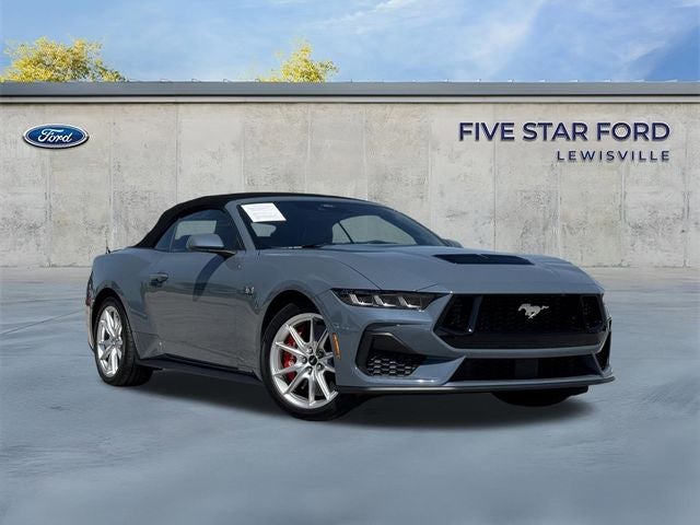 2025 Ford Mustang GT Premium in Vapor Blue — front three-quarter view