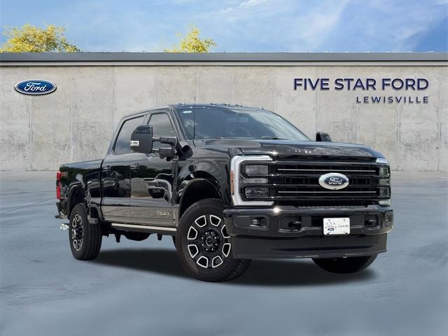 2026 Ford F-250SD Platinum in Black Metallic — front three-quarter view