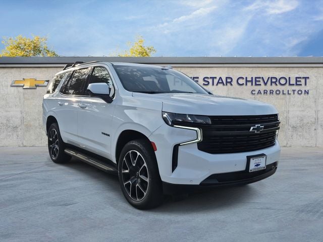 2023 Chevrolet Tahoe RST in Summit White — front three-quarter view