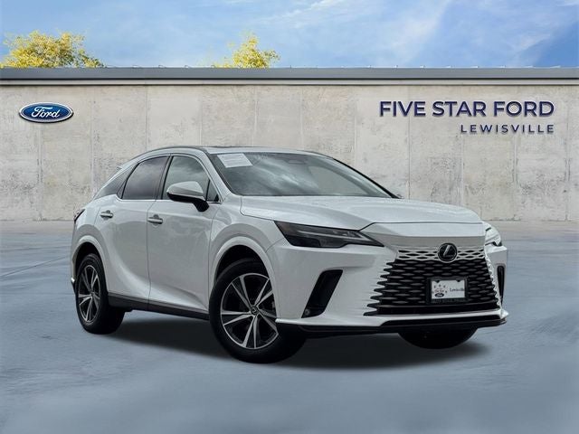 2023 Lexus RX 350 Premium Plus in White Pearl — front three-quarter view