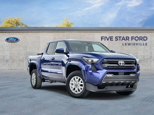 2025 Toyota Tacoma SR5 in Blue — front three-quarter view