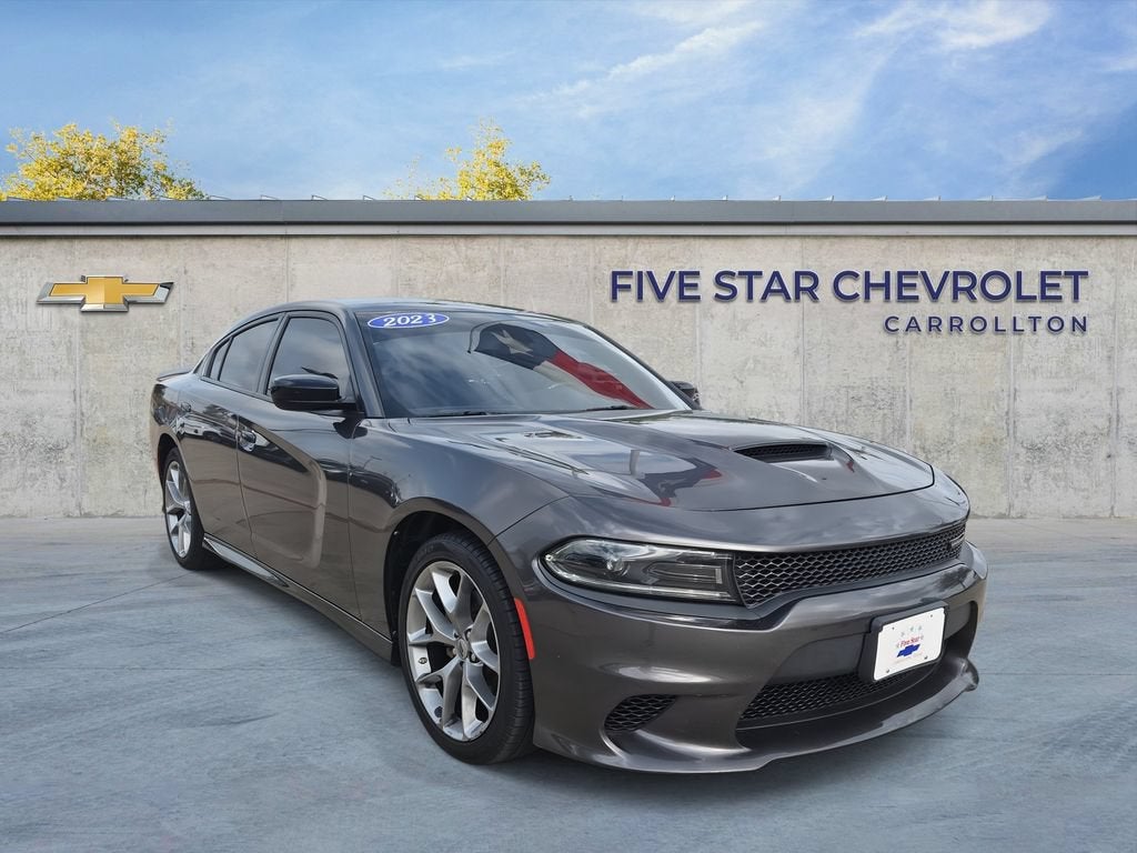 2023 Dodge Charger GT in Gray — front three-quarter view