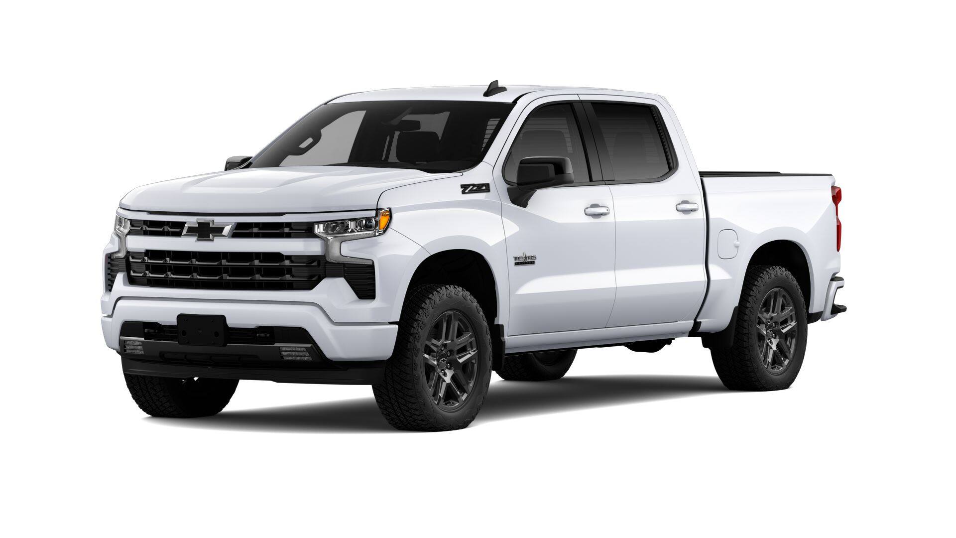 2026 Chevrolet Silverado 1500 RST in Summit White — front three-quarter view