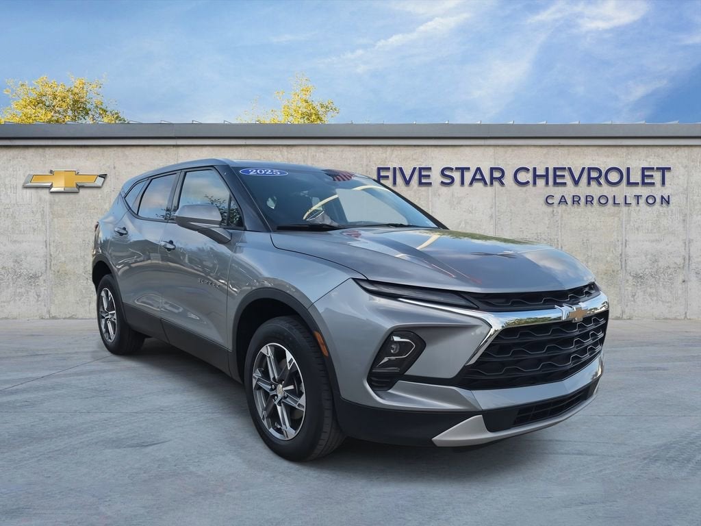 2025 Chevrolet Blazer 2LT in Sterling Gray Metallic — front three-quarter view