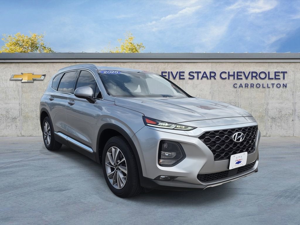 2020 Hyundai Santa Fe SEL in Silver — front three-quarter view