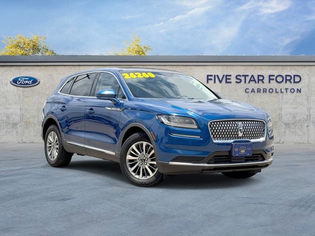 2021 Lincoln Nautilus Reserve in Artisan Blue — front three-quarter view