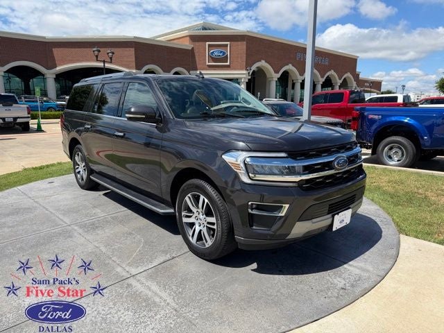 2023 Ford Expedition Max Limited in Dark Matter Metallic — front three-quarter view